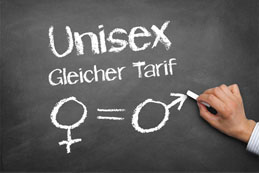 Unisex-Tarif Versicherungen
